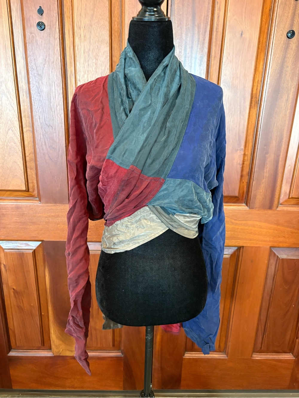 VTG 90’s Y2K Howard Wolf Silk Wrap Blouse Size 8 Worn Several Ways